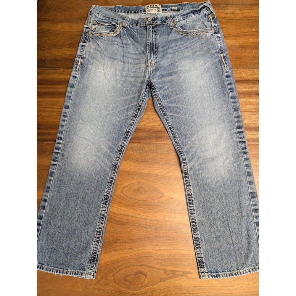 Ariat M5 Gambler Ridgeline Straight Leg Jeans 40x30 Distressed Rockabilly